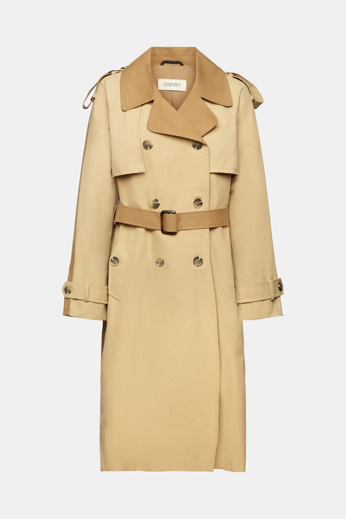 Trenchcoat im Bahnendesign