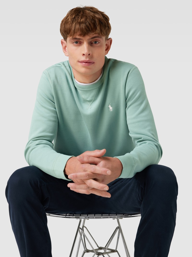 Sweatshirt mit Rundhalsausschnitt in lindgrün