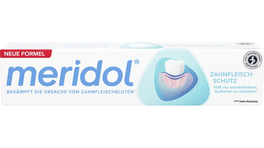 meridol Zahnfleischschutz Zahnpasta bei Zahnfleischbluten, Zahnfleischentzündung oder Zahnfleischrückgang 75 ml