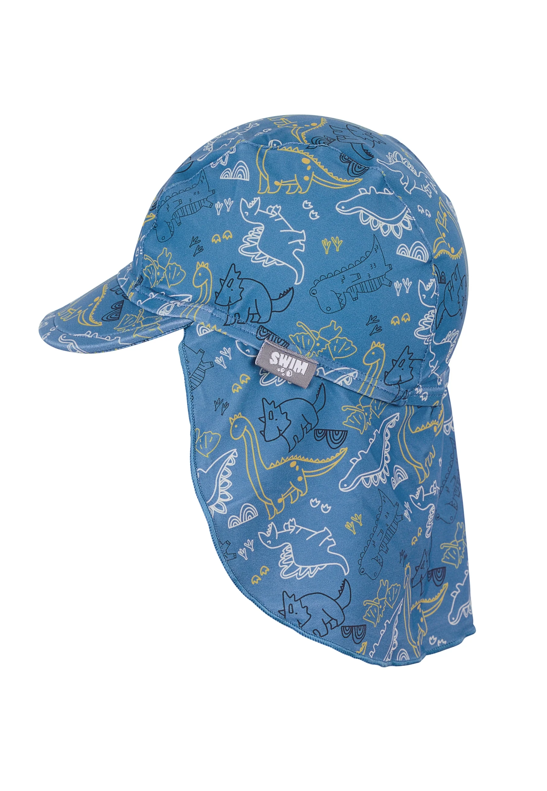 Schirmmütze mit Nackenschutz in Blau mit Dinos
