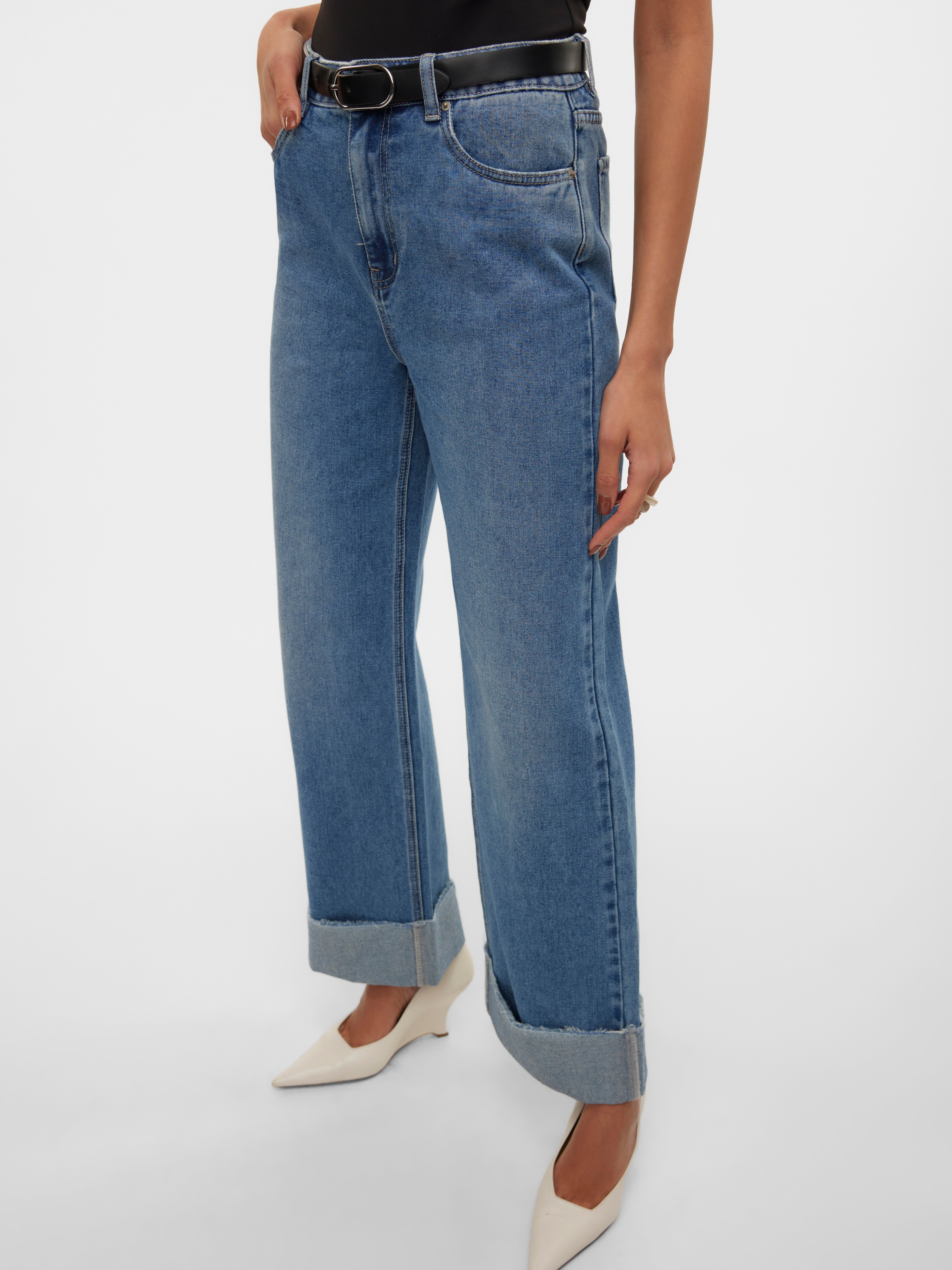 VMKATHY Hohe Taille Weit geschnitten Jeans