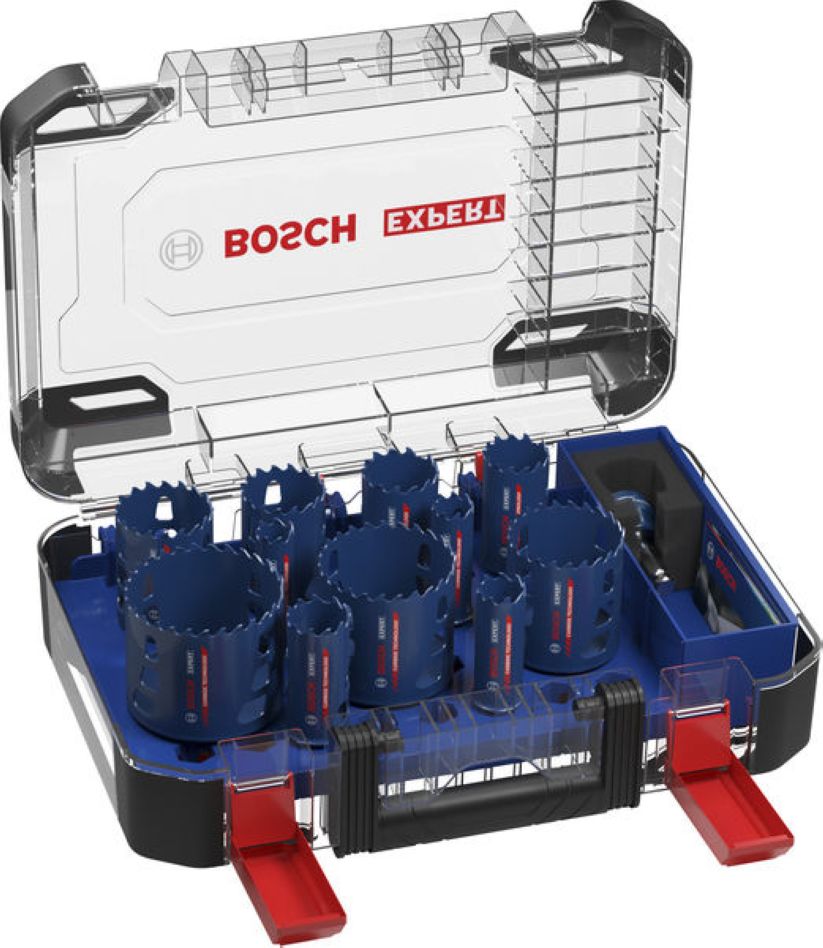 Bosch Blue Zubehör 2608901909 EXPERT Power-Change Lochsägen-Set Multi Material Universal 20/22/25/32/35/40/44/51/60/68/76 mm 14-teilig