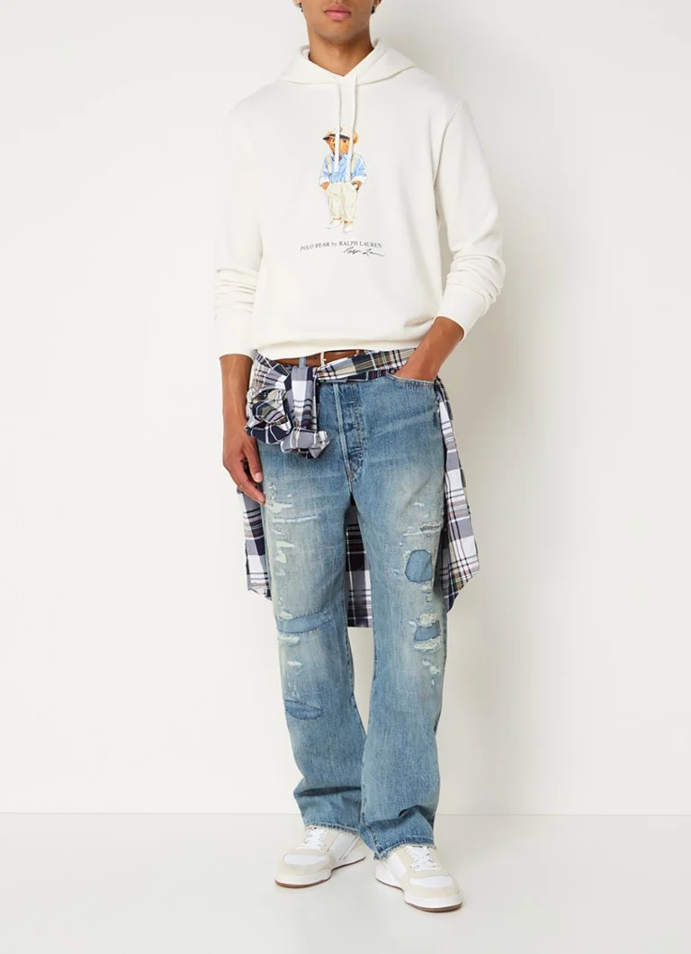 Φούτερ με κουκούλα Ralph Lauren Polo Bear με στάμπα μπροστά και αρκουδάκι