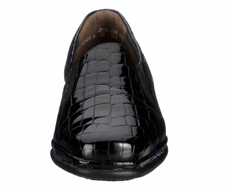 SEMLER Komfort Slipper schwarz Ria kroko