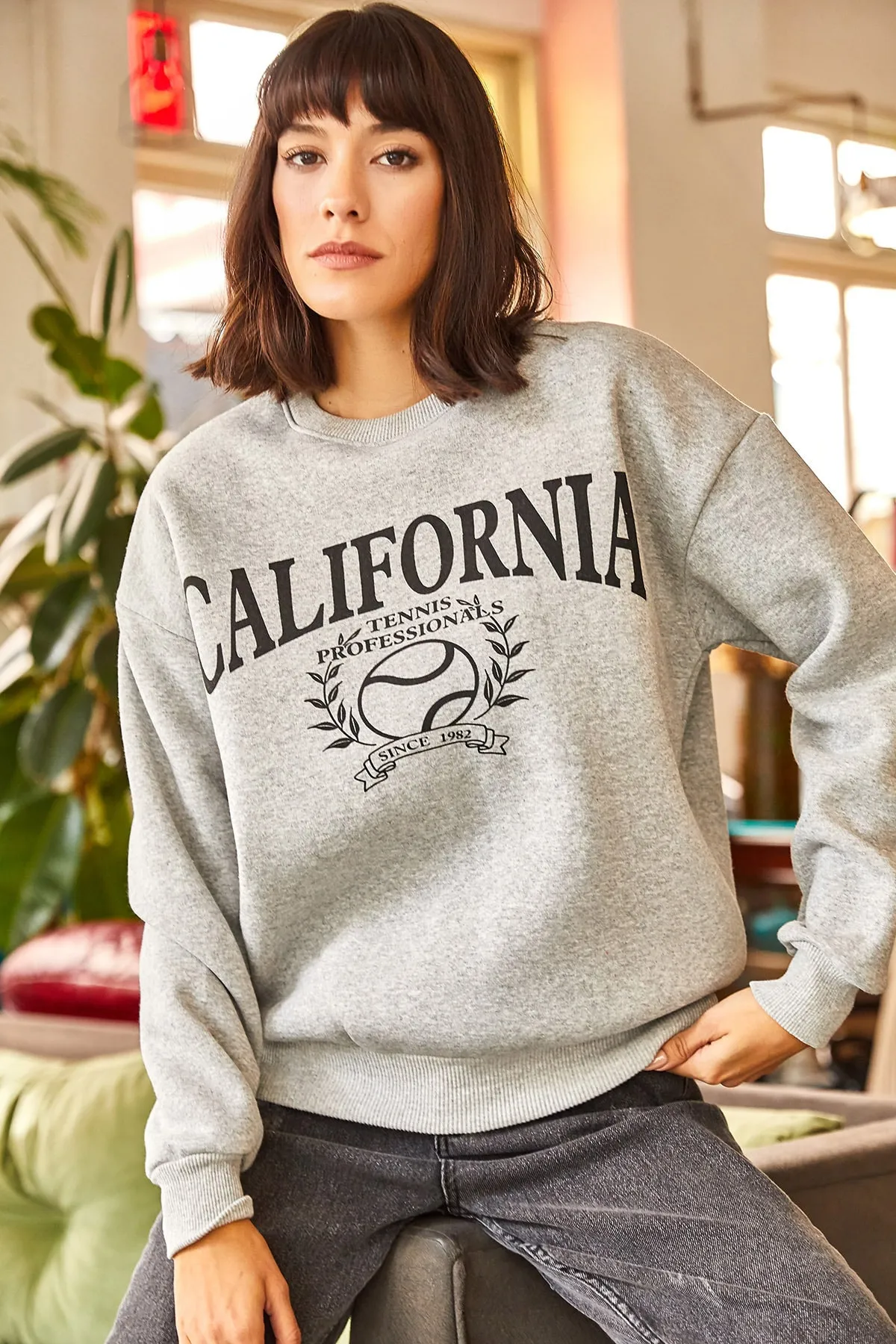 Olalook  Sweatshirt - Grau - Regular Fit