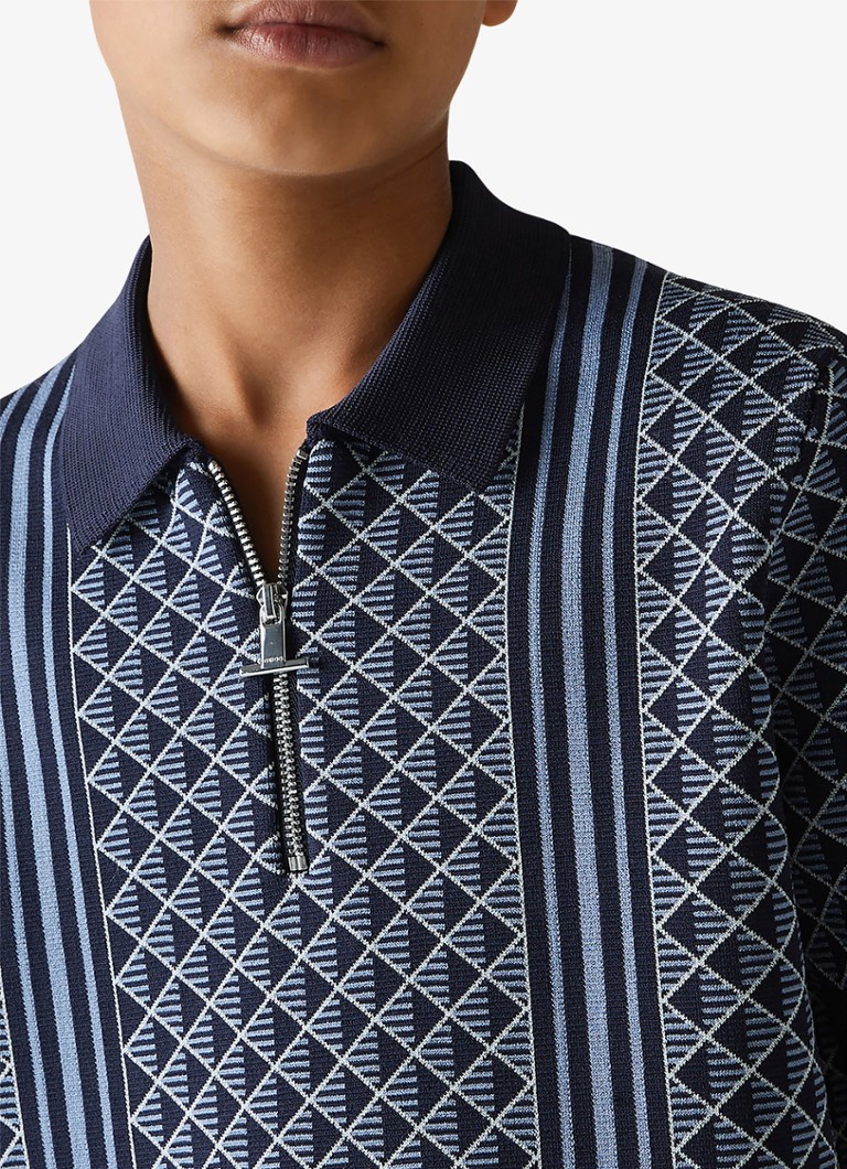 Tricou polo cu imprimeu grafic Reiss Sanderson