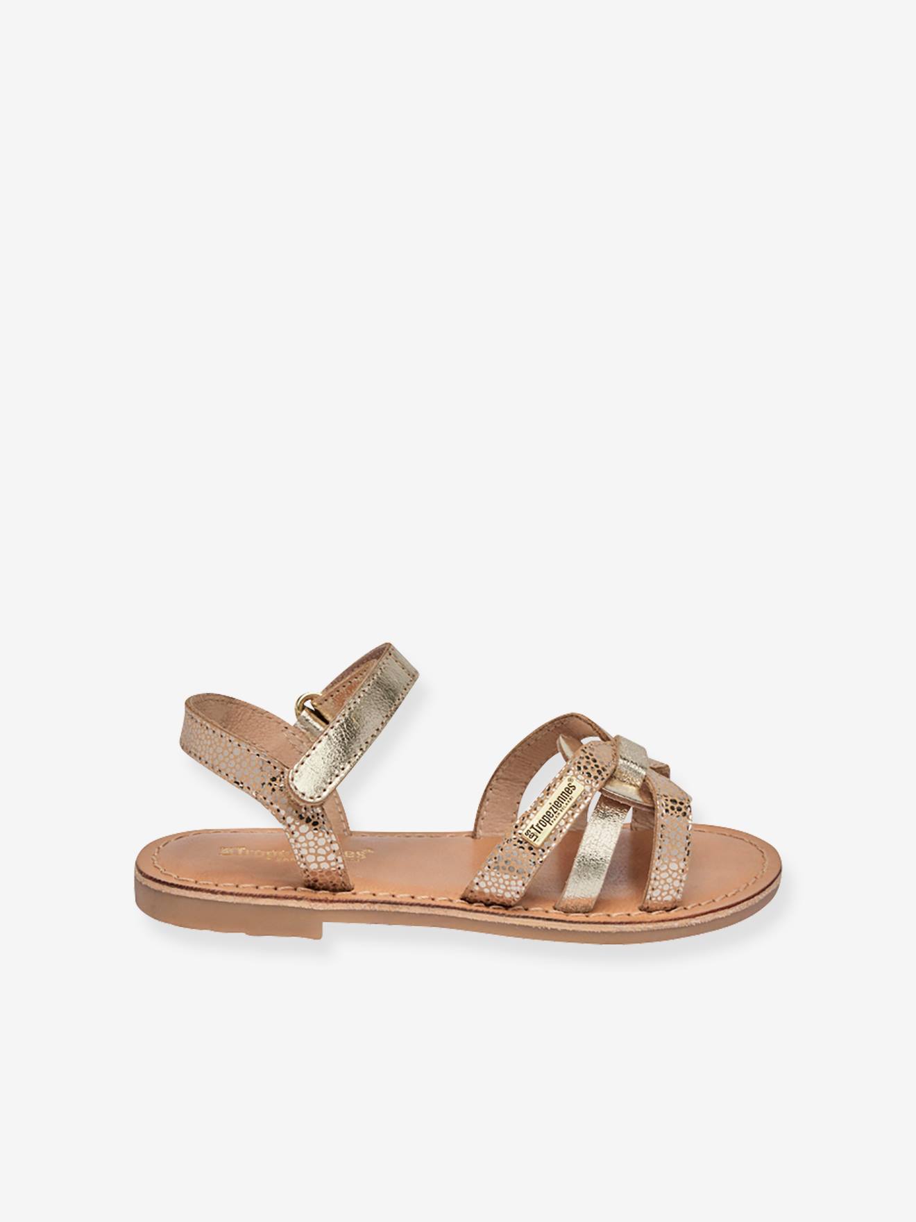 Les Tropeziennes Mädchen Klett-Sandalen Badalia LES TROPEZIENNES PAR M. BELARBI - beige golden