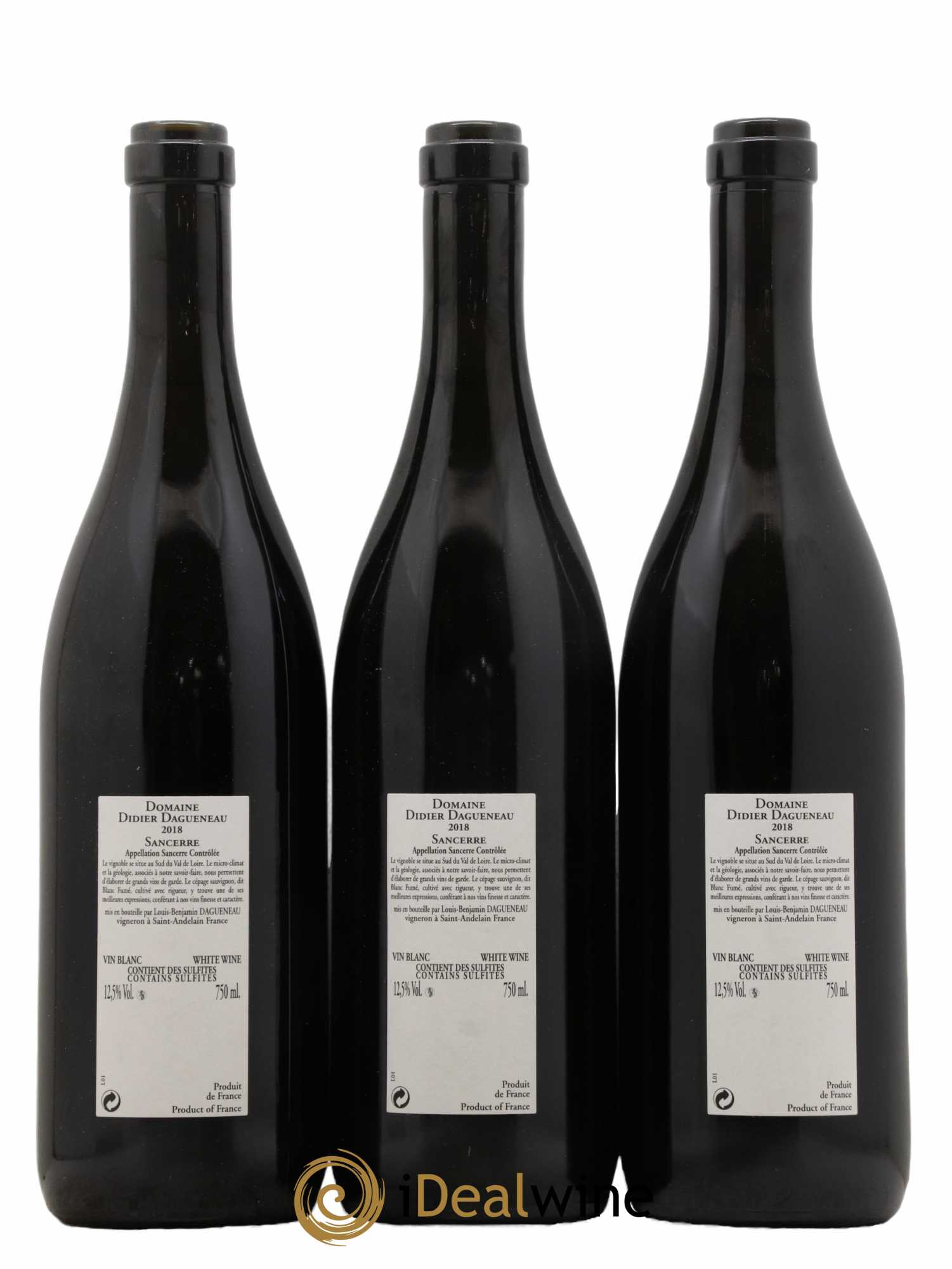 Sancerre En Chailloux Dagueneau  2018 - Lot de 3 Bouteilles