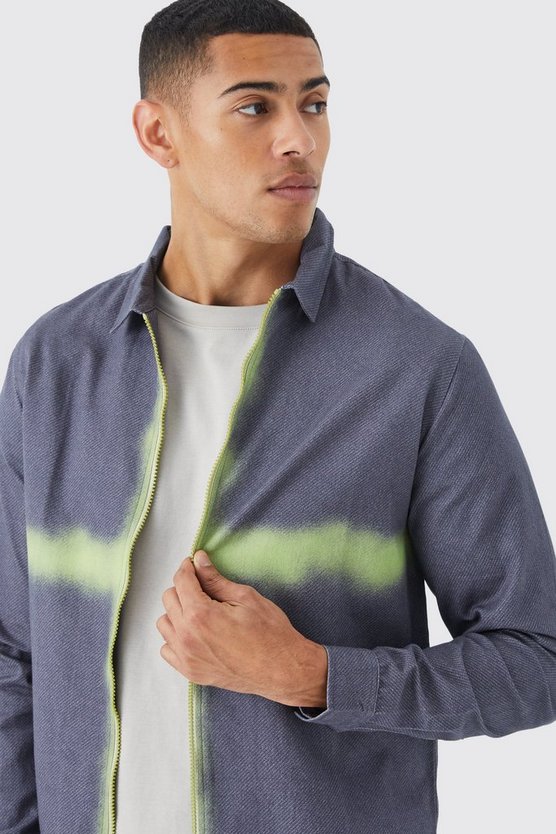 Oversize Overshirt mit Reißverschluss
