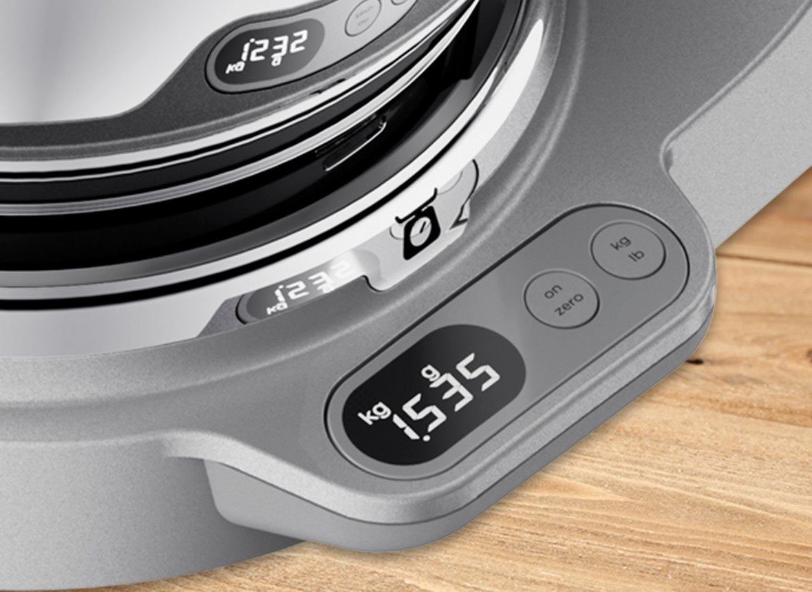 KENWOOD Küchenmaschine Titanium Chef Baker XL KVL85.704SI, 1200 W, 7 l Schüssel, inkl. umfangreiches Zubehör, mit integrierter EasyWeigh Waage