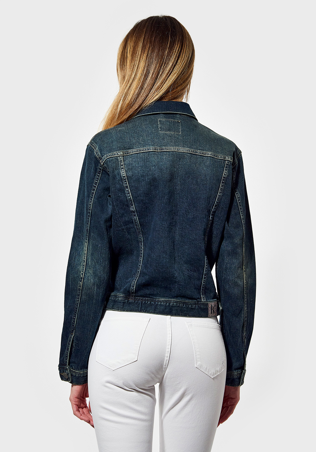NISTA  Veste en jean cintrée Femme, effet délavé