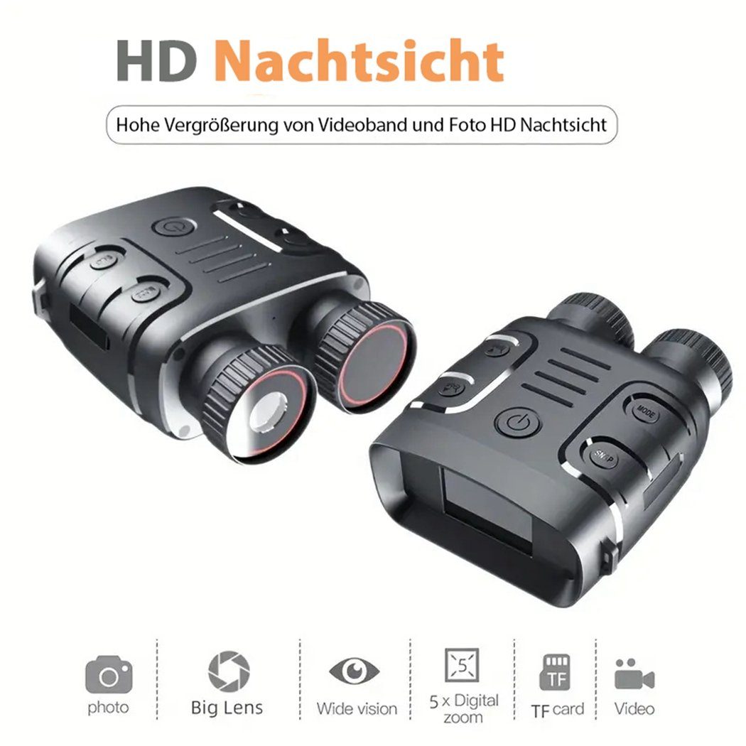 TUABUR HD 1080p binokulares Infrarot-Nachtsichtgerät mit 5-fachem Zoom Fernglas