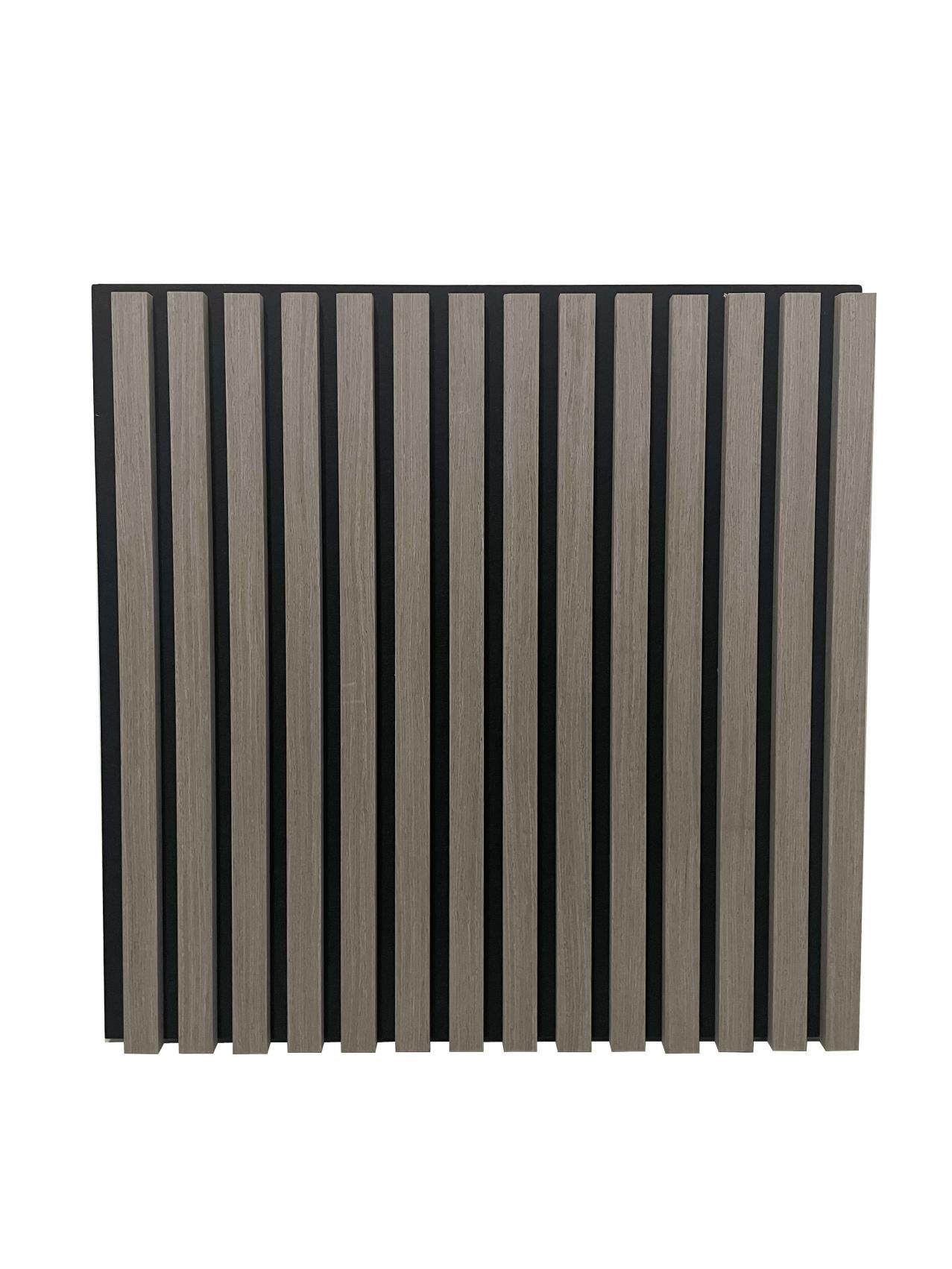 Endorphin Dekorpaneele 3 Stück Akustikpaneele quadratisch 58x58x2,1cm Holzfunier Eiche grau, 0.3364 qm