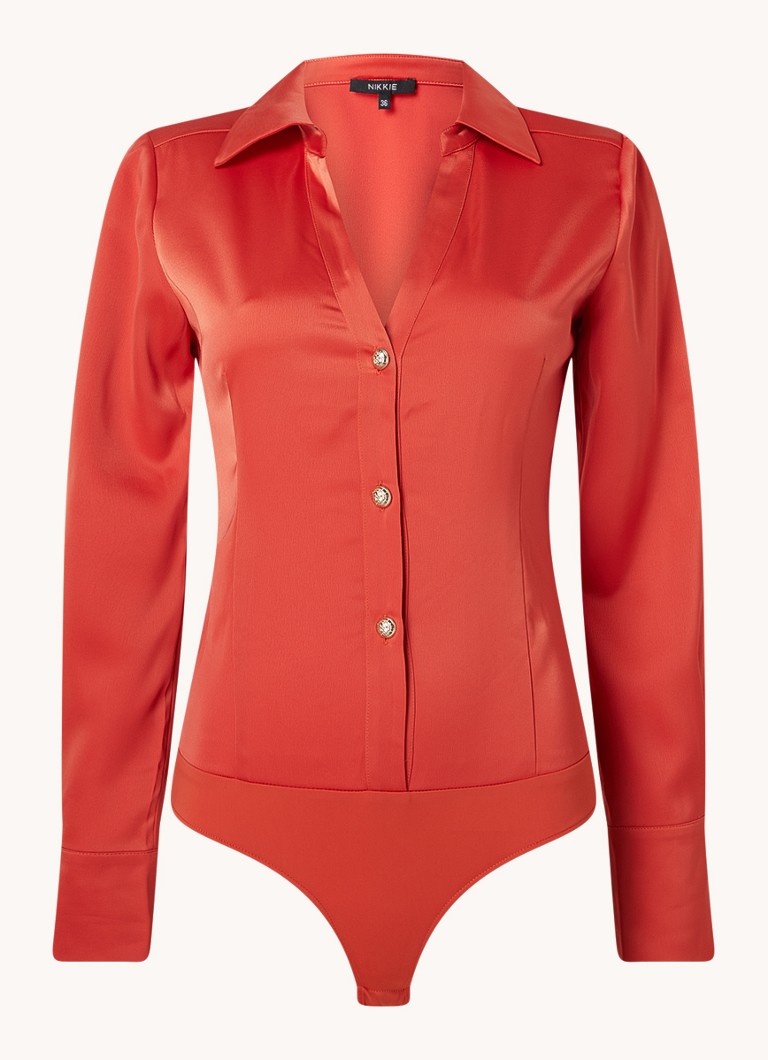 Body in raso NIKKIE Loren con scollo a V e spalline