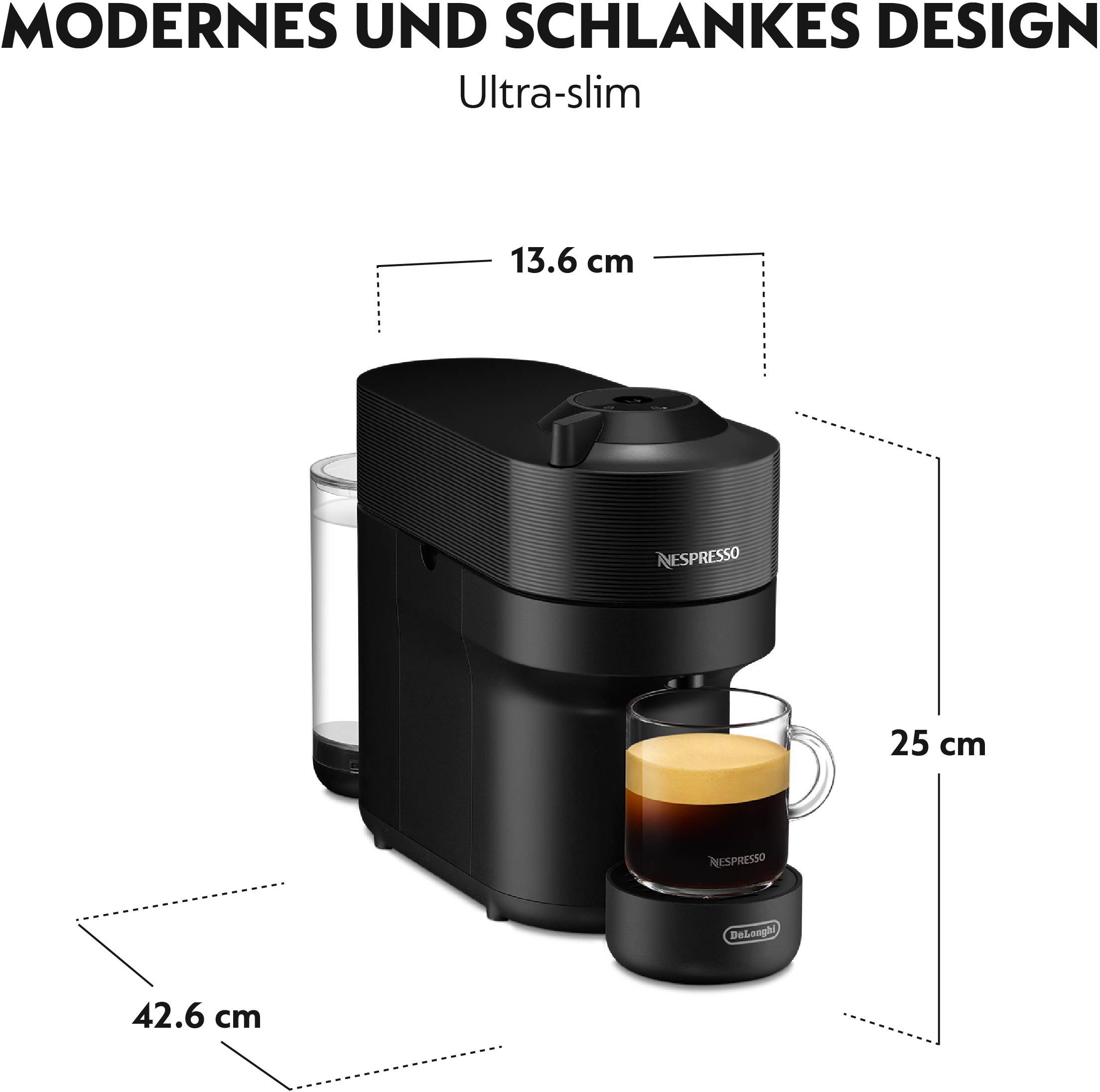 Nespresso Kapselmaschine Vertuo Pop ENV90.BAE von DeLonghi, inkl. Aeroccino Milchaufschäumer, Willkommenspaket mit 12 Kapseln