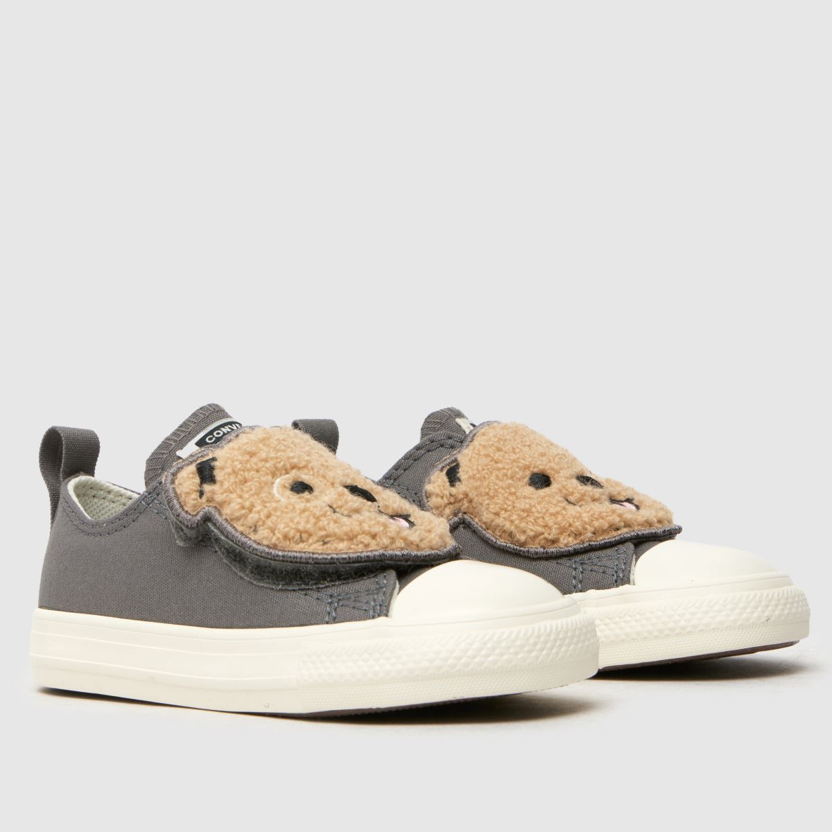 Converse grå all star lo sherpa björn småbarnssneakers