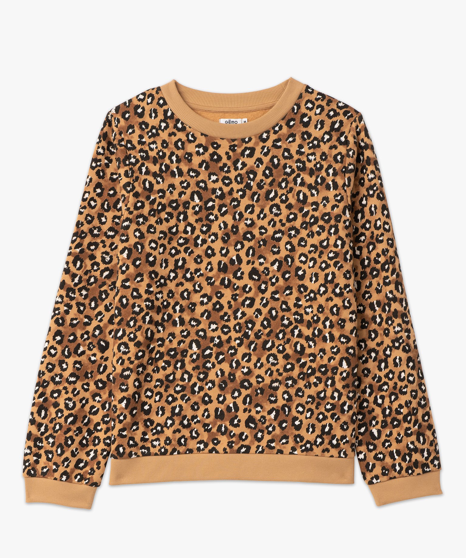 Sweat molletonné à motif léopard femme imprime | GEMO