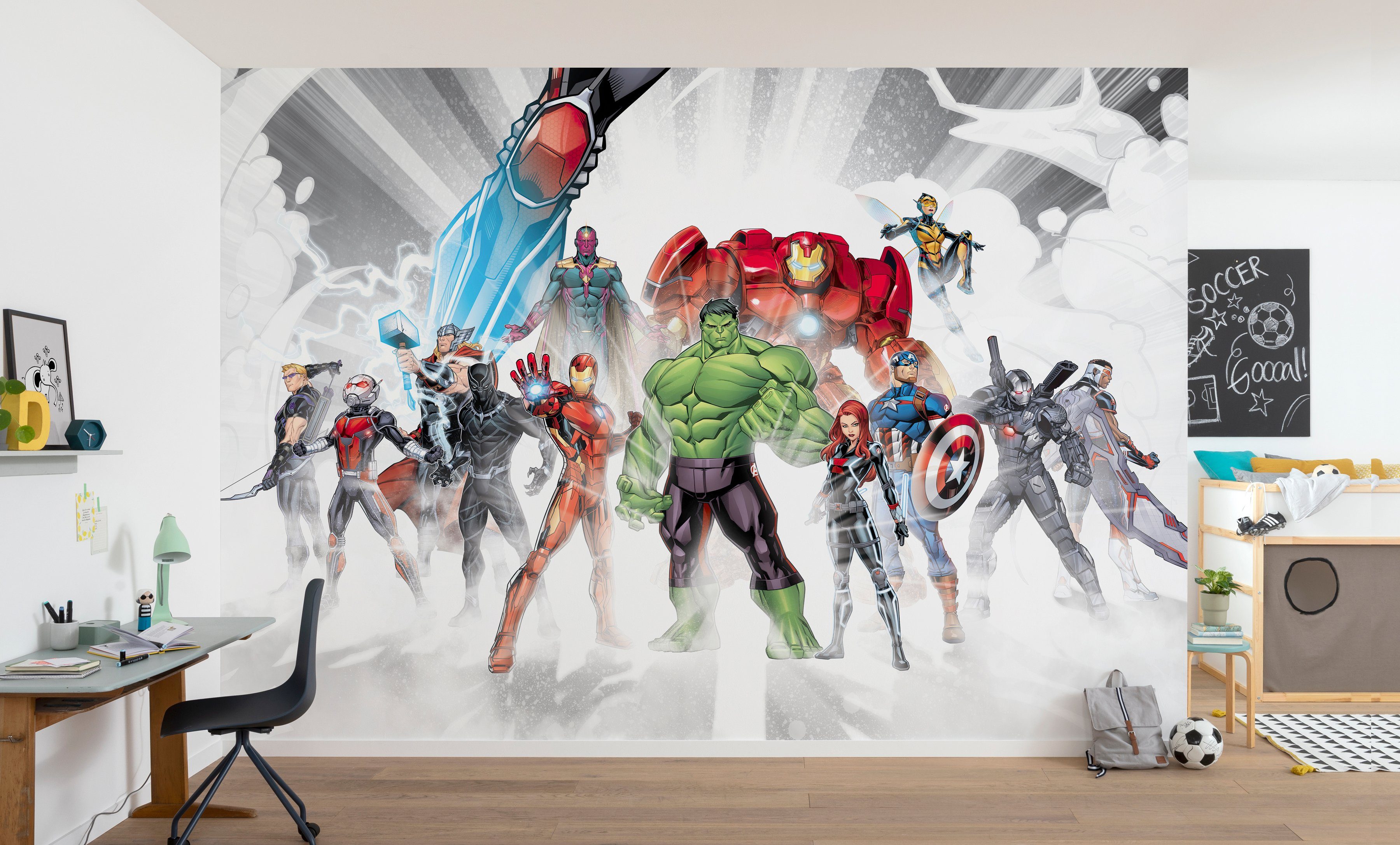 Komar Fototapete Avengers Unite, (1 St), 368x254 cm (Breite x Höhe), inklusive Kleister