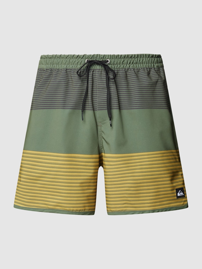 Badehose mit Allover-Muster Modell 'TIJUANA' in khaki