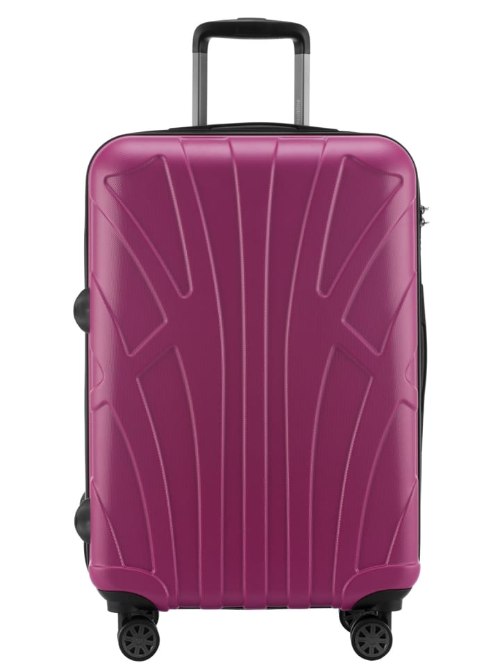 suitline mittelgroßer Hartschalen-Koffer Check-In Reisekoffer TSA 68L in Magenta günstig kaufen M