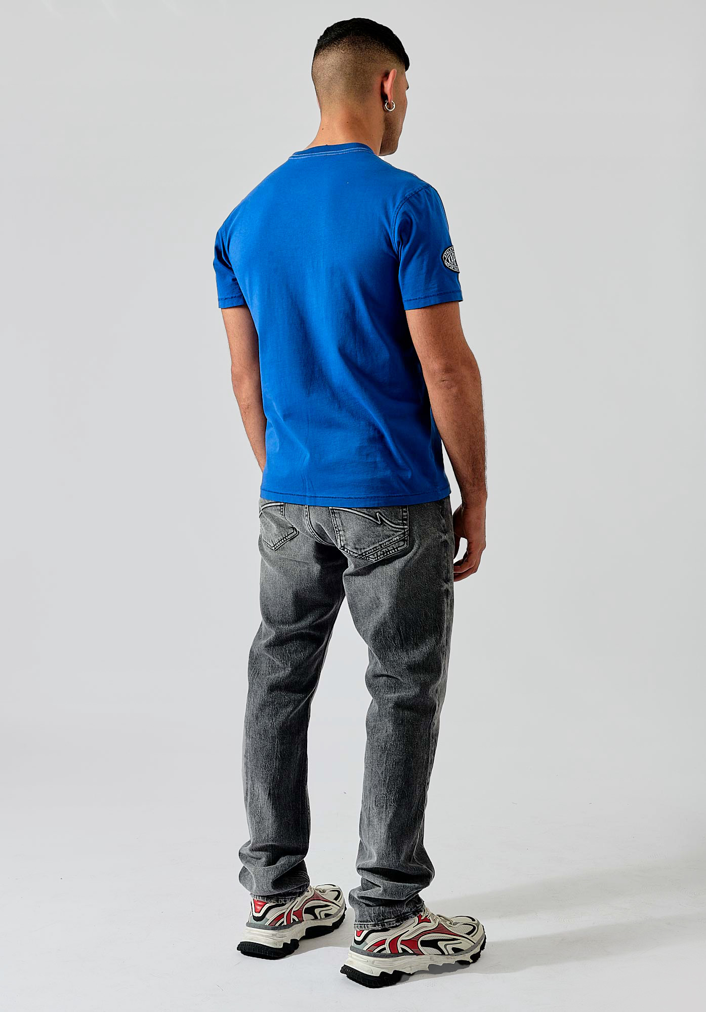 BAREL  T-shirt bleu homme 100% coton