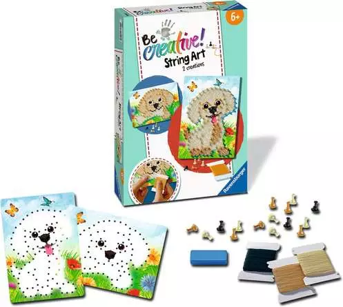 String Art Hunde - Bastelset für Kinder ab 6 Jahren