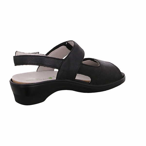 WALDLÄUFER Komfort Sandalen schwarz Sandalette
