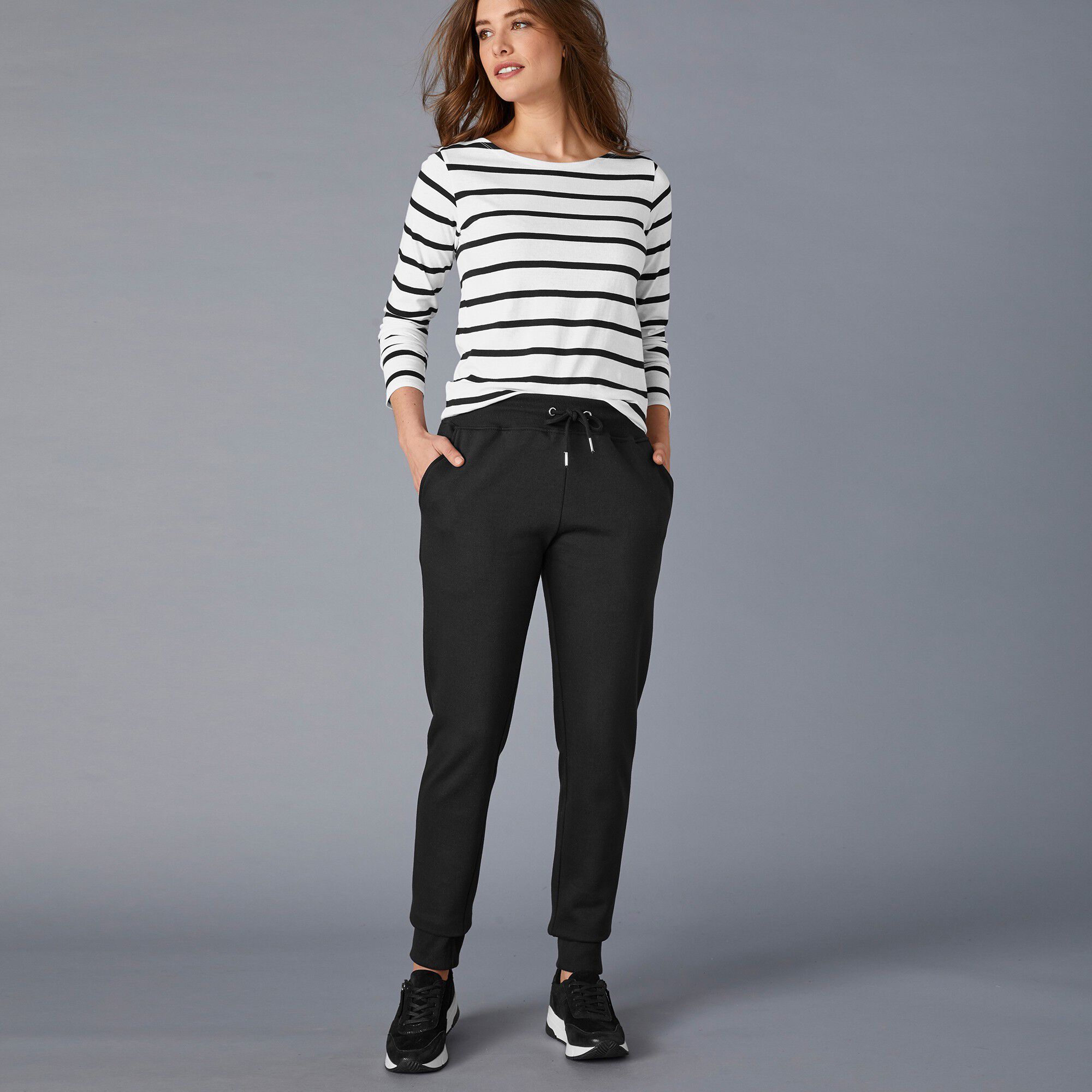 Pantalon jogging en molleton gratté