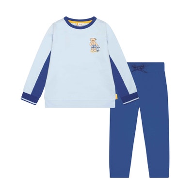 Set Jogger + Sweatshirt, mittelblau für Jungs