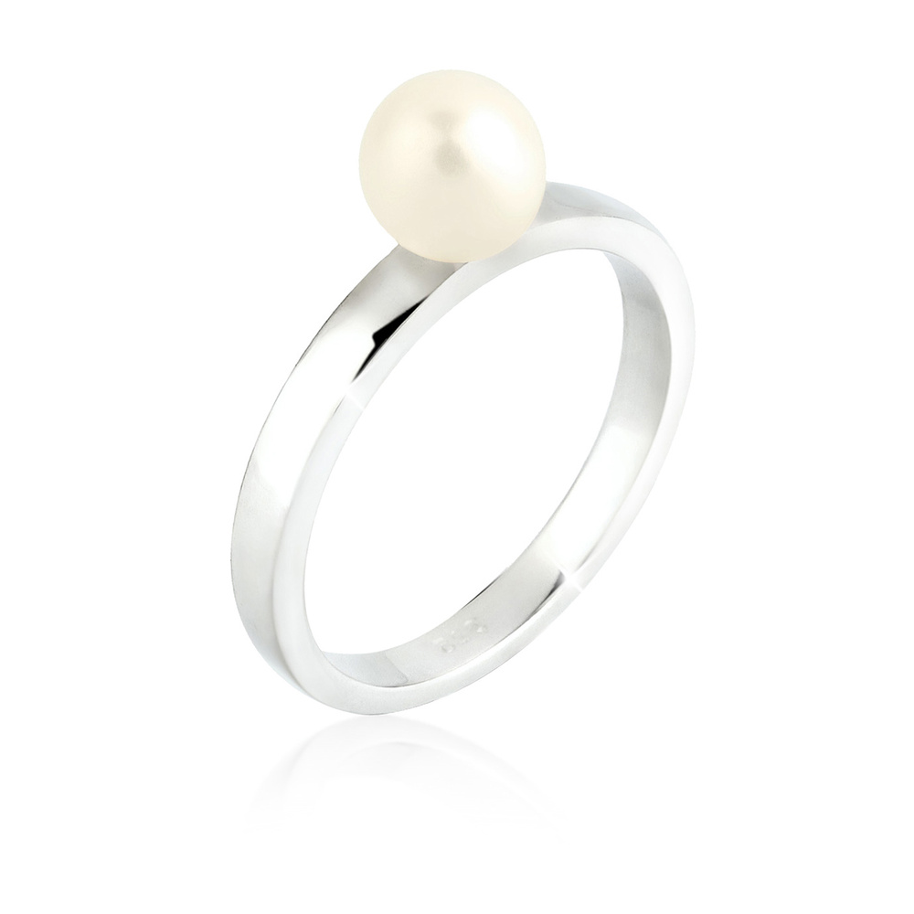 Elli Elli Bague Femme L'Engagement Intemporel avec une Perle de Culture d'Eau Douce en Bague