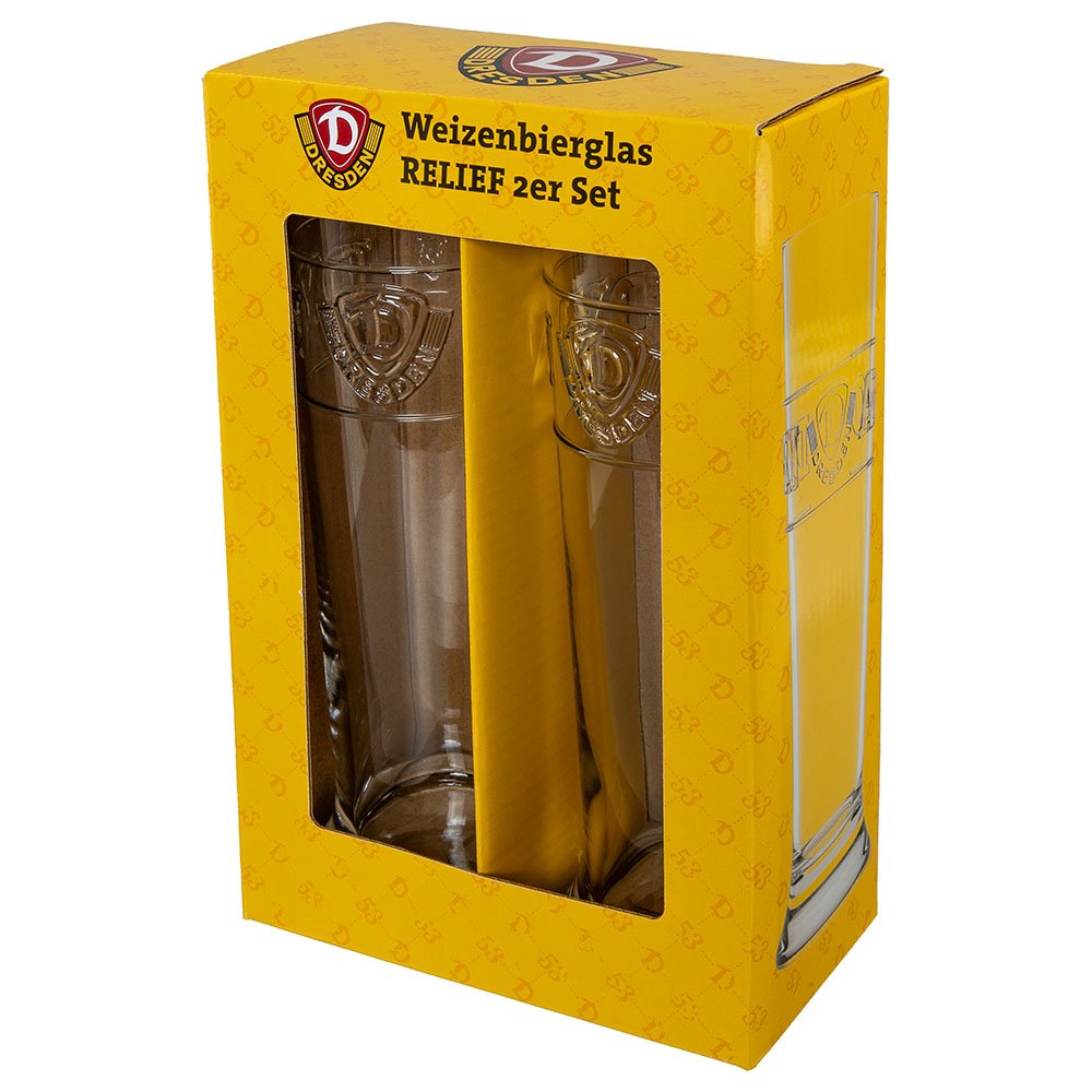 Weizenbierglas RELIEF 0,5l (2er Set)