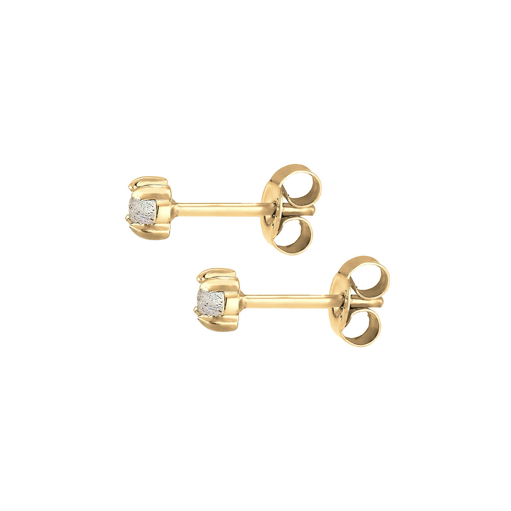 Elli Elli Boucles d'Oreilles Ohrstecker Labradorit Edelstein Trend 925 Silber Boucles d'oreilles