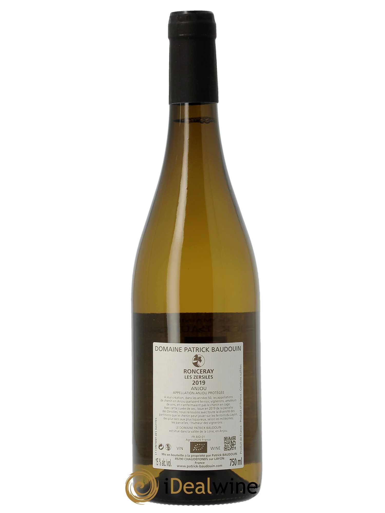 Anjou Ronceray Les Zersiles Patrick Baudouin  2019 - Lot de 1 Bouteille
