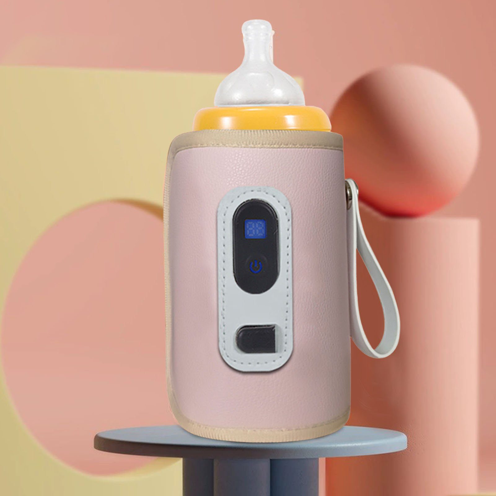 farfi Babyflaschenwärmer 3-stufig einstellbarer Babyflaschenwärmer mit Digitalanzeige