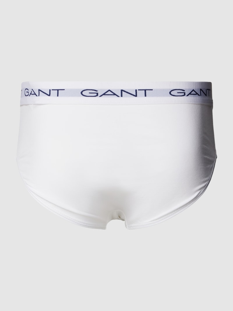 Slip mit elastischem Logo-Bund im 3er-Pack in rot