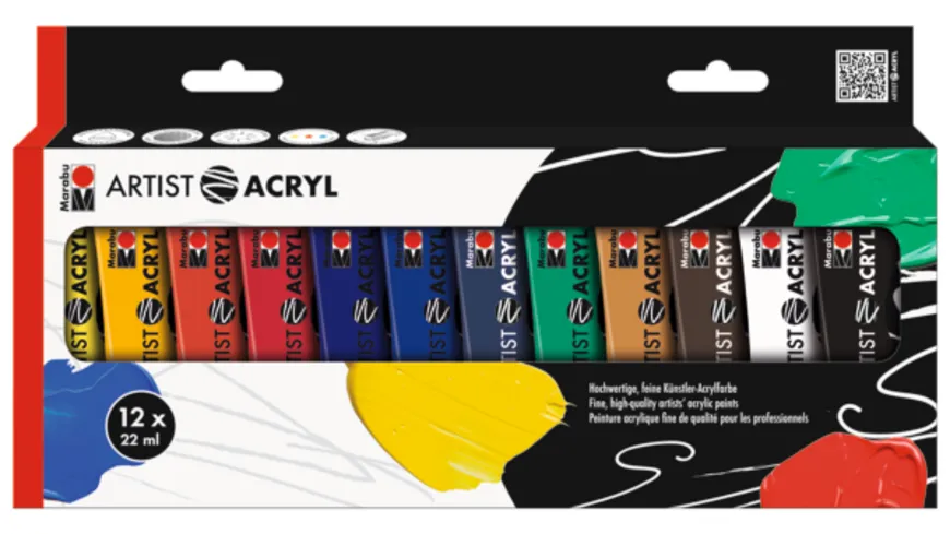 Marabu Artist Acryl 12er-Sortierung 264 ml