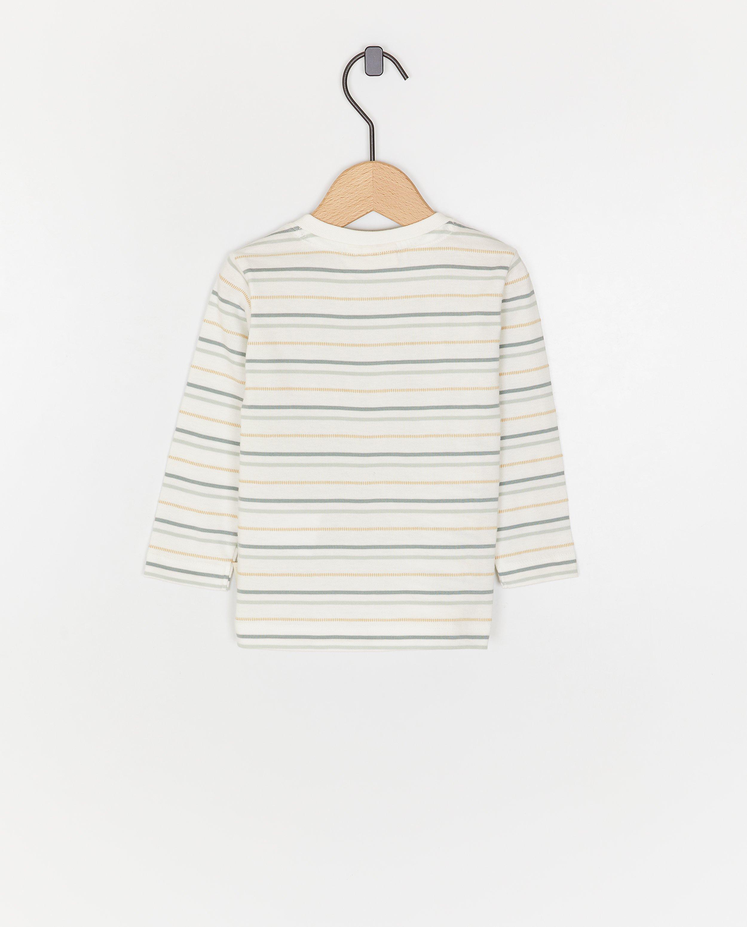 Tricou cu mânecă lungă Little Dutch cu dungi kaki