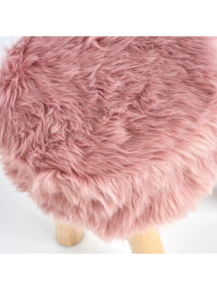 Zeller Present Fellhocker in rosa günstig kaufen onesize