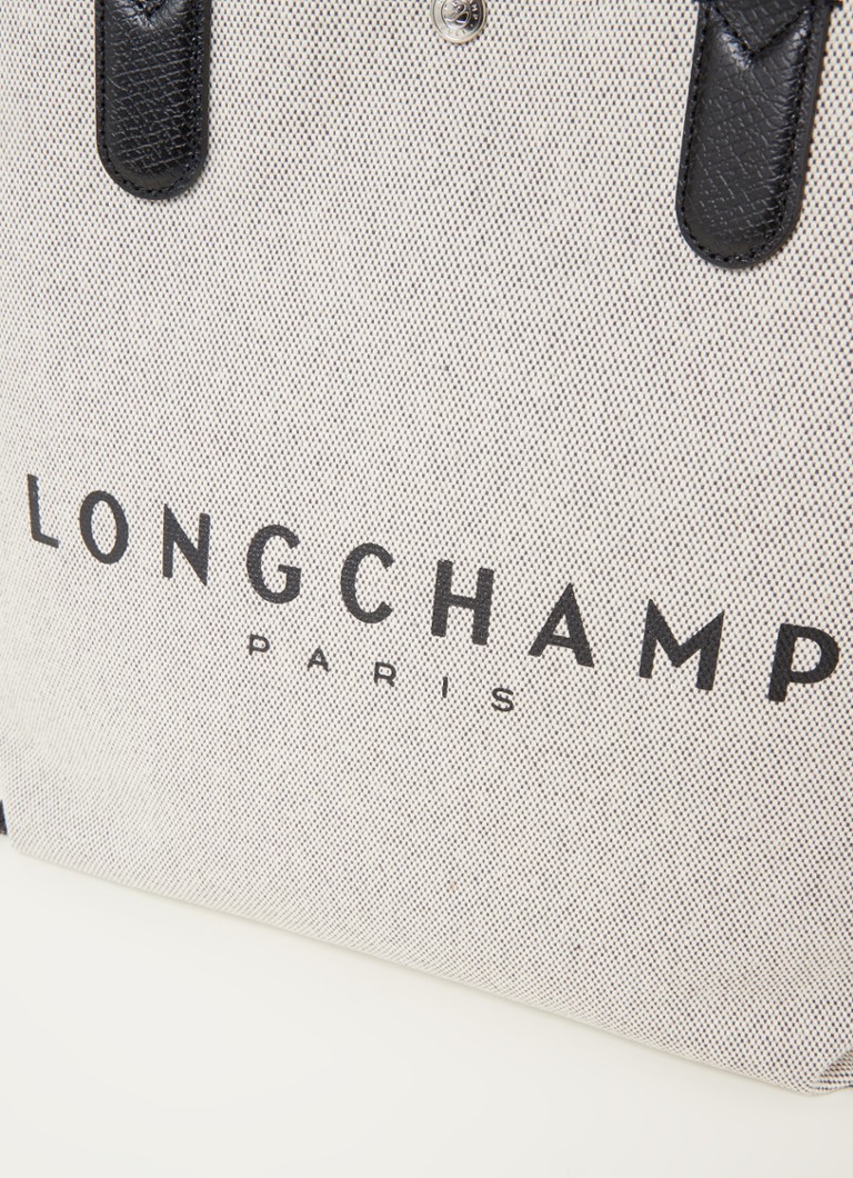 Μεγάλη τσάντα αγορών Longchamp Roseau με λογότυπο και δερμάτινες λεπτομέρειες