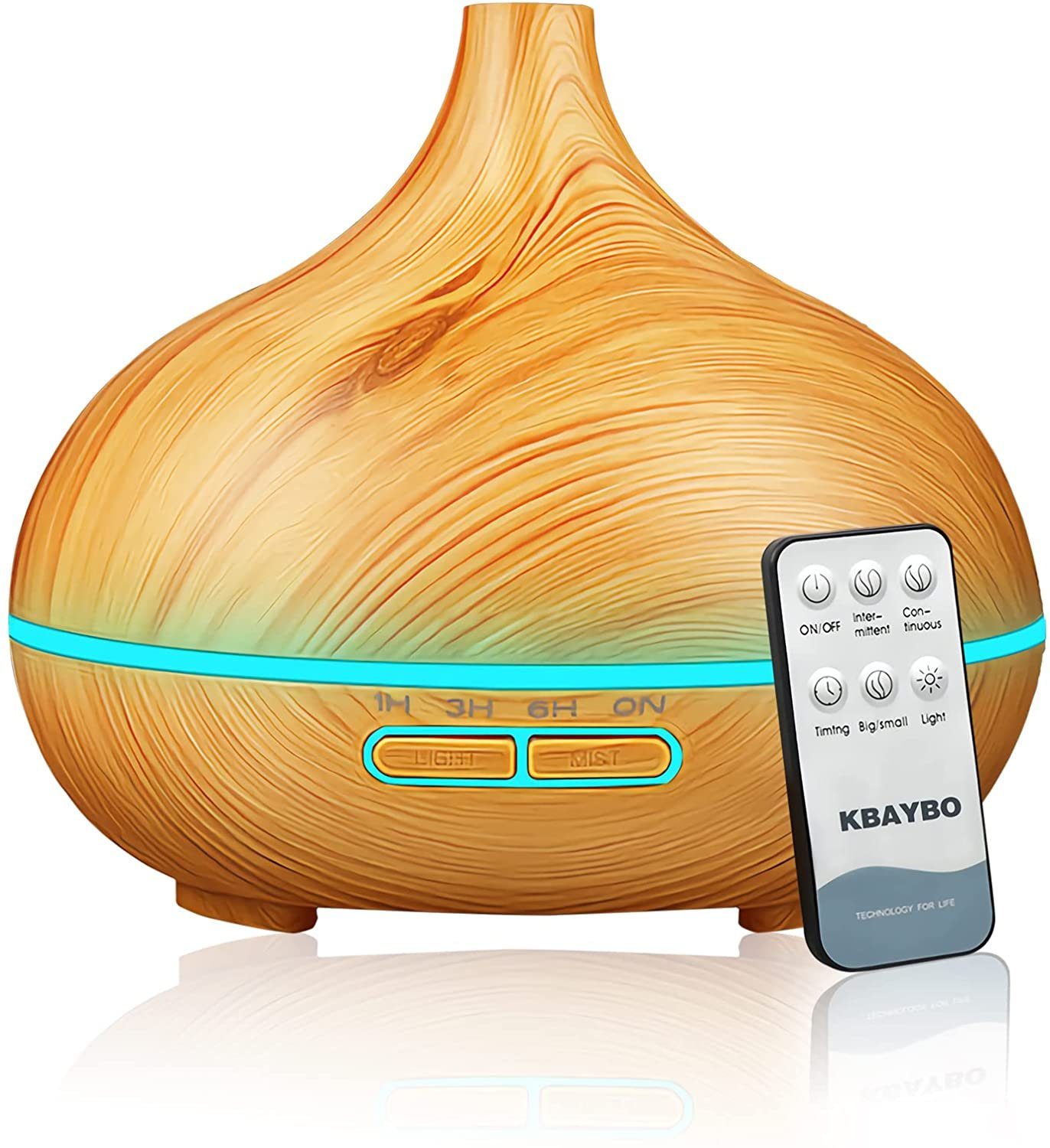 IBETTER Diffuser Aroma Diffuser, 550ml, Aroma Ultraschall-Vernebler, 550,00 l Wassertank, Aroma sparsamen Ultraschall-Vernebler in kleine Duftspender verwandeln
