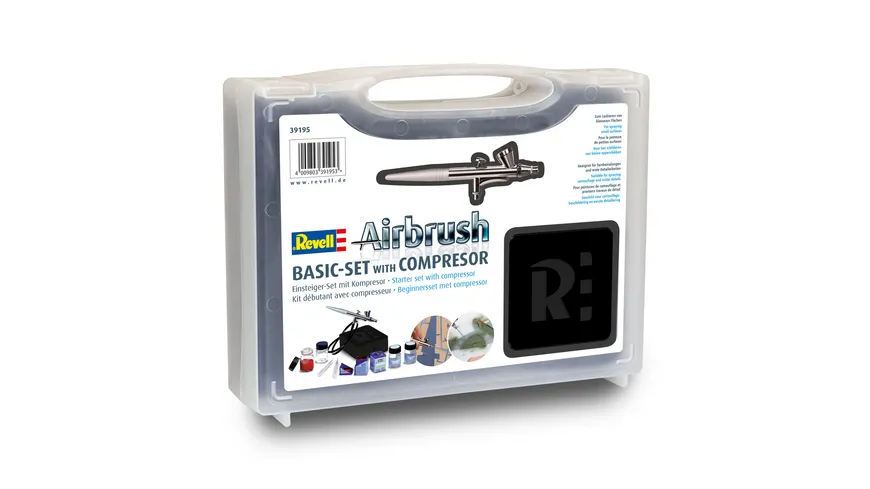 Revell 39195 Airbrush Basic Set mit Kompressor Version 2023