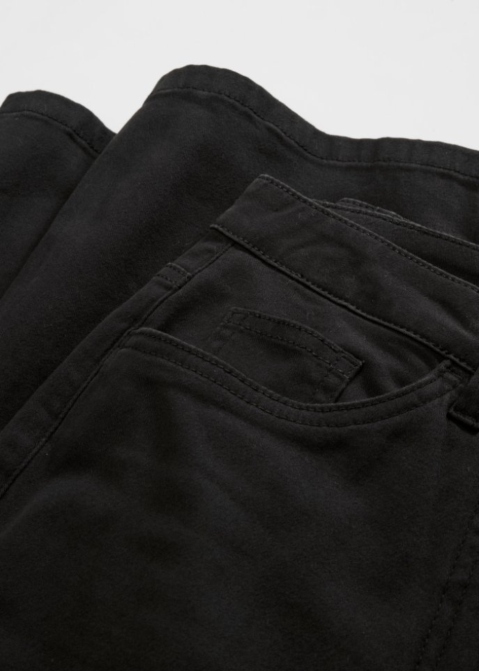 Stretch-Hose, high waist, weites Bein