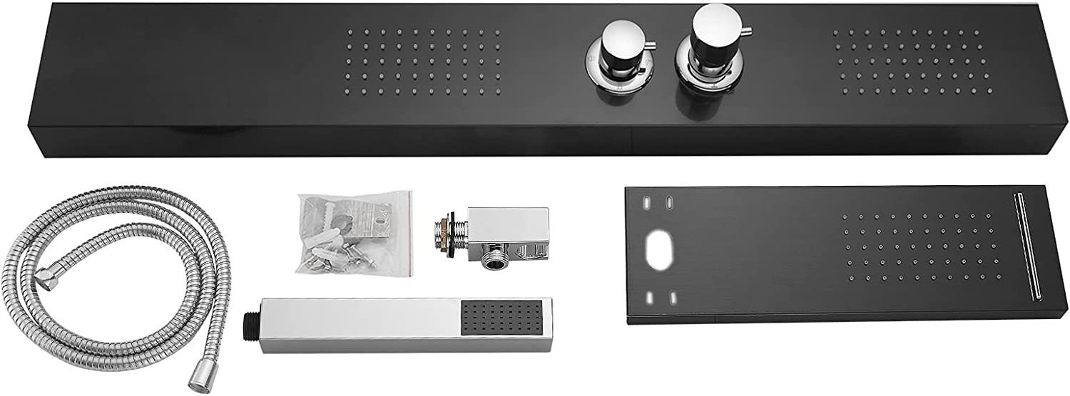AUFUN Duschsystem Duschpaneel Edelstahl Duschsystem, mit Duschsäule