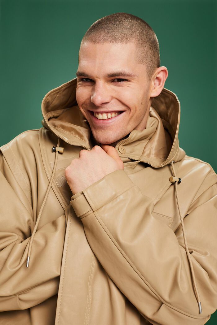 Multifunktionaler Parka aus Leder