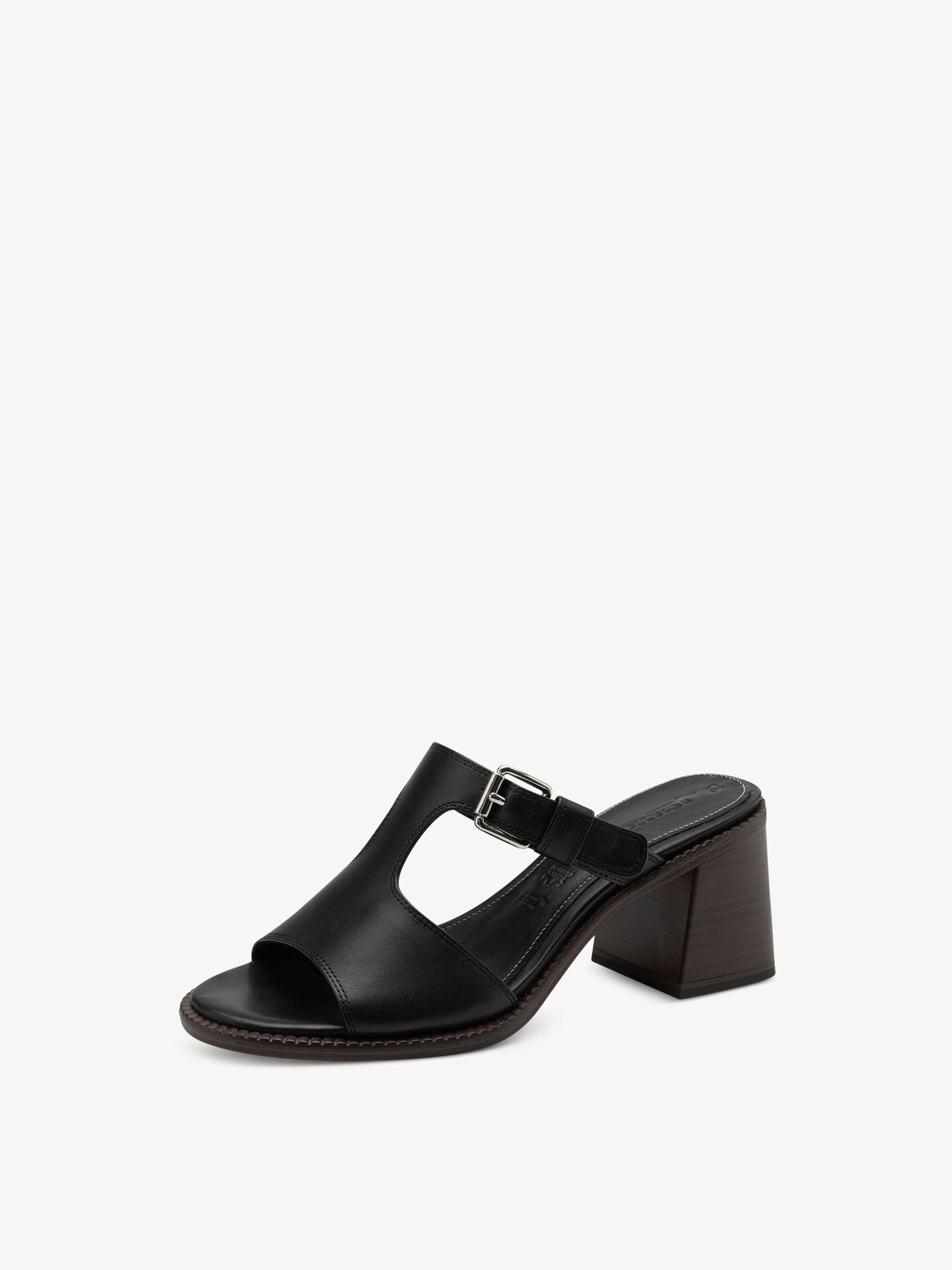 Mule en cuir - noir