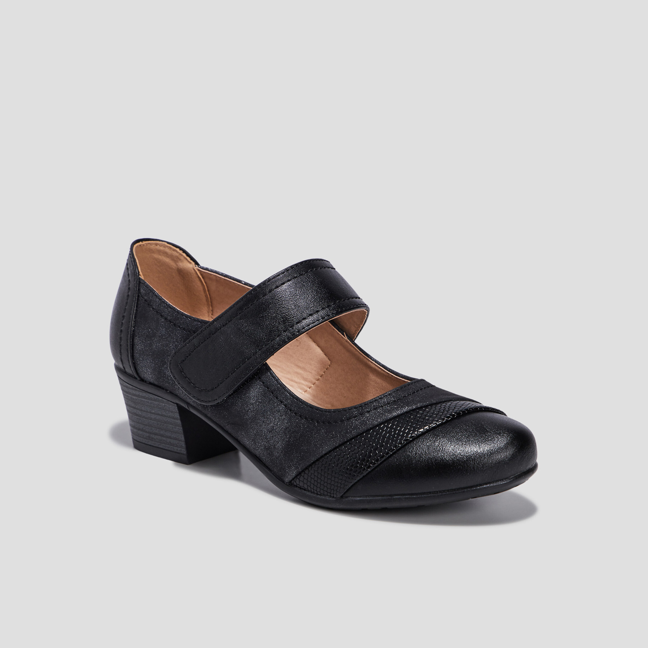 Escarpins en cuir noir femme | La Halle