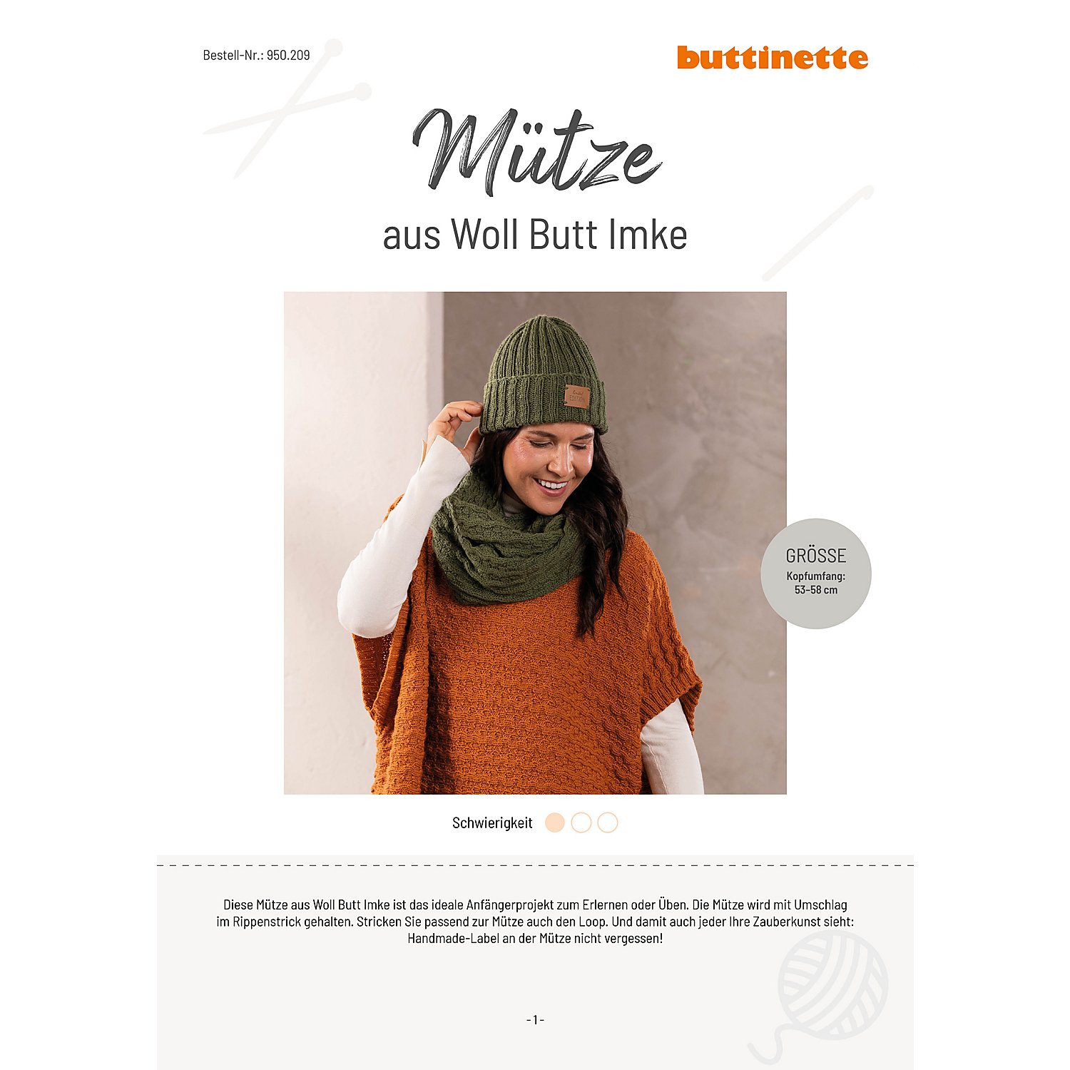 Strickanleitung – Mütze aus Woll Butt Imke
