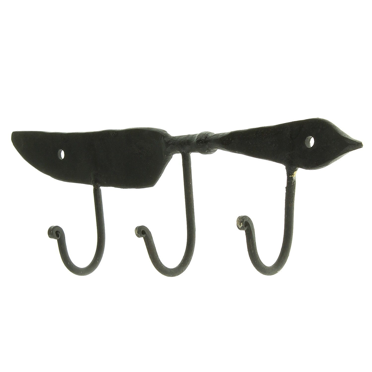 Macosa Home Wandhaken Wandhaken Messer Vintage Metall schwarz Hakenleiste Deko-Haken Küche, Wand, Antik Nostalgie Landhausstil Handtuchhaken Schlüssel-Haken