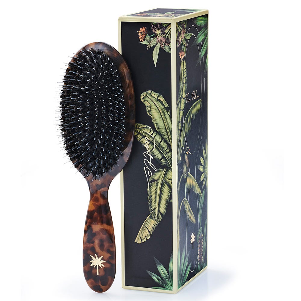 Fan Palm Boar- & Nylon Brush Turtle - Medium