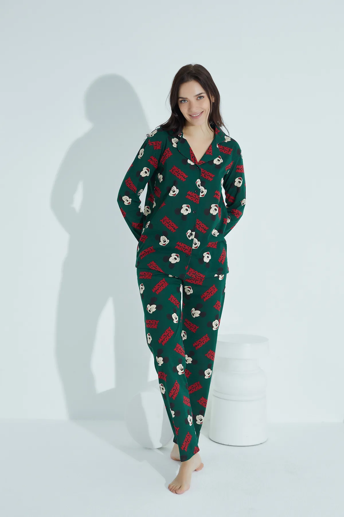 STRAWBERRY  Pyjama-Set aus Baumwolle mit Knöpfen